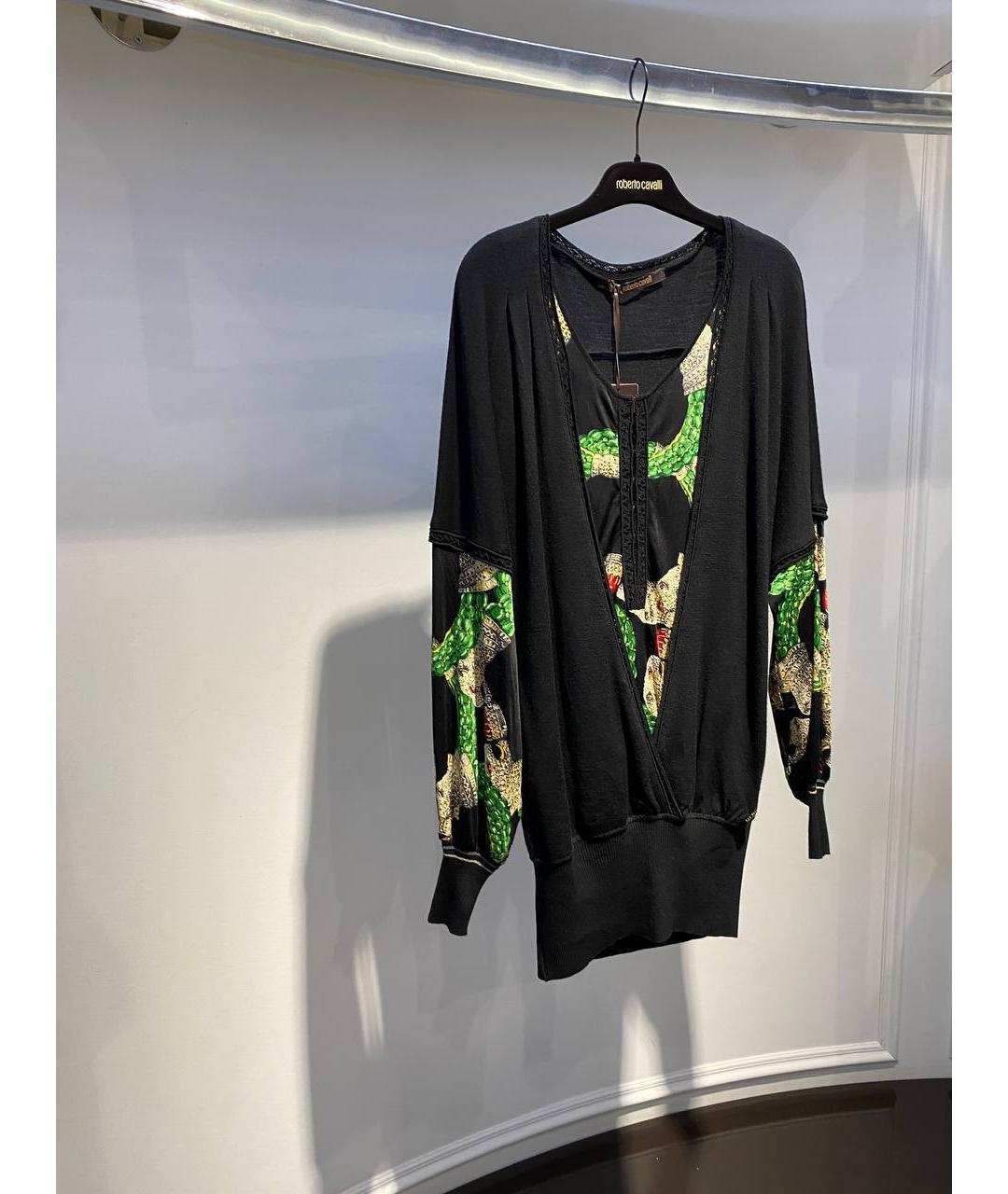 ROBERTO CAVALLI Черная шерстяная водолазка, фото 2