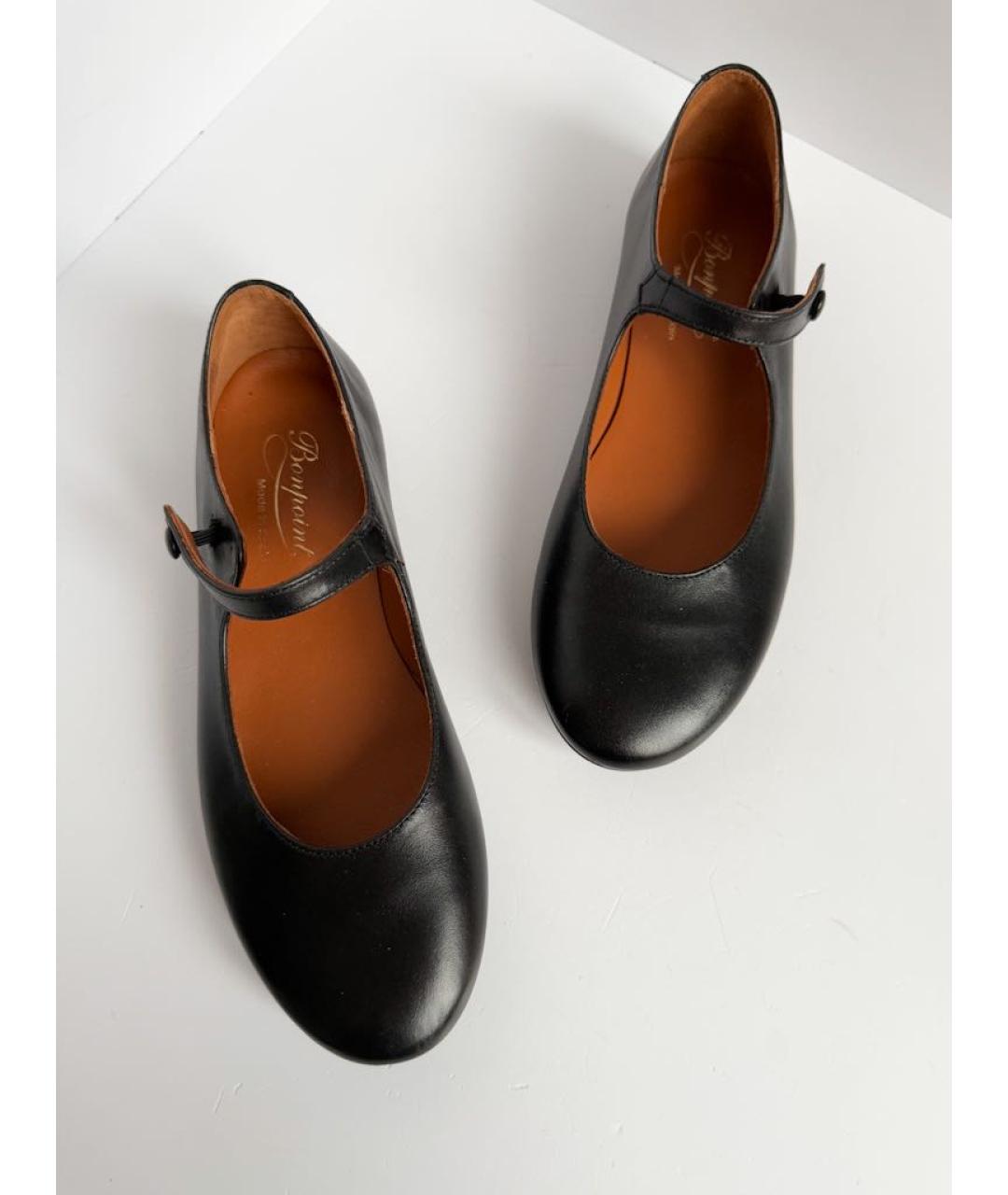 BONPOINT Черные кожаные туфли, фото 3