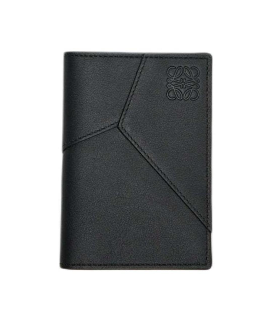 LOEWE Черный кожаный кардхолдер, фото 1