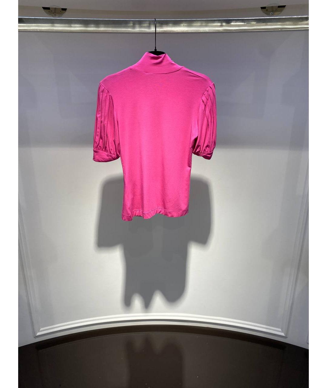 ROBERTO CAVALLI Розовая вискозная футболка, фото 3