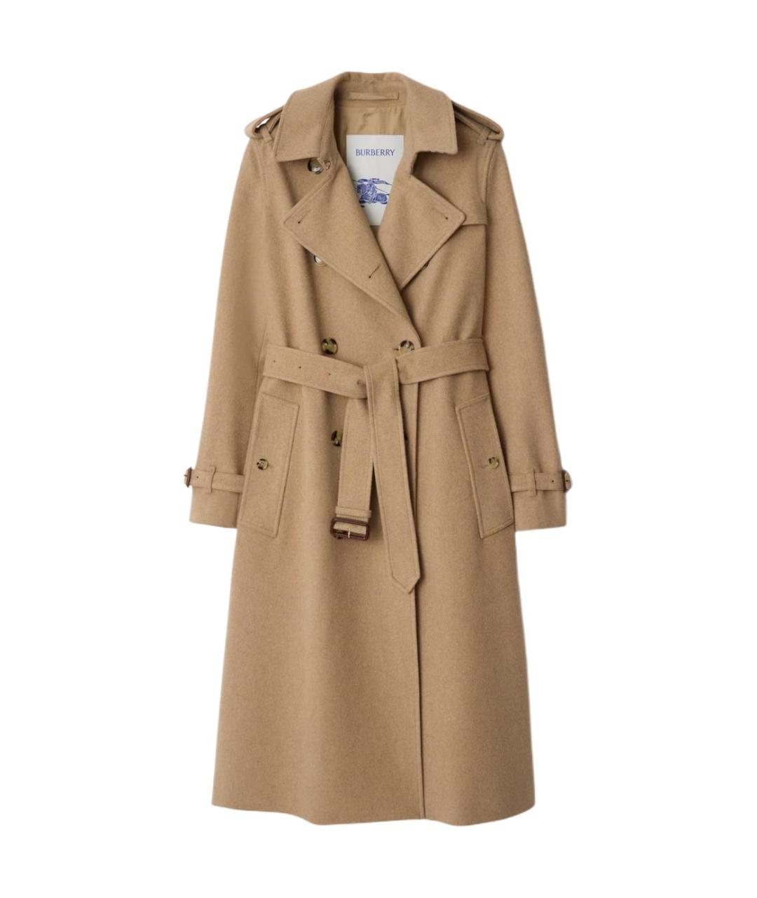 BURBERRY Бежевое пальто, фото 1