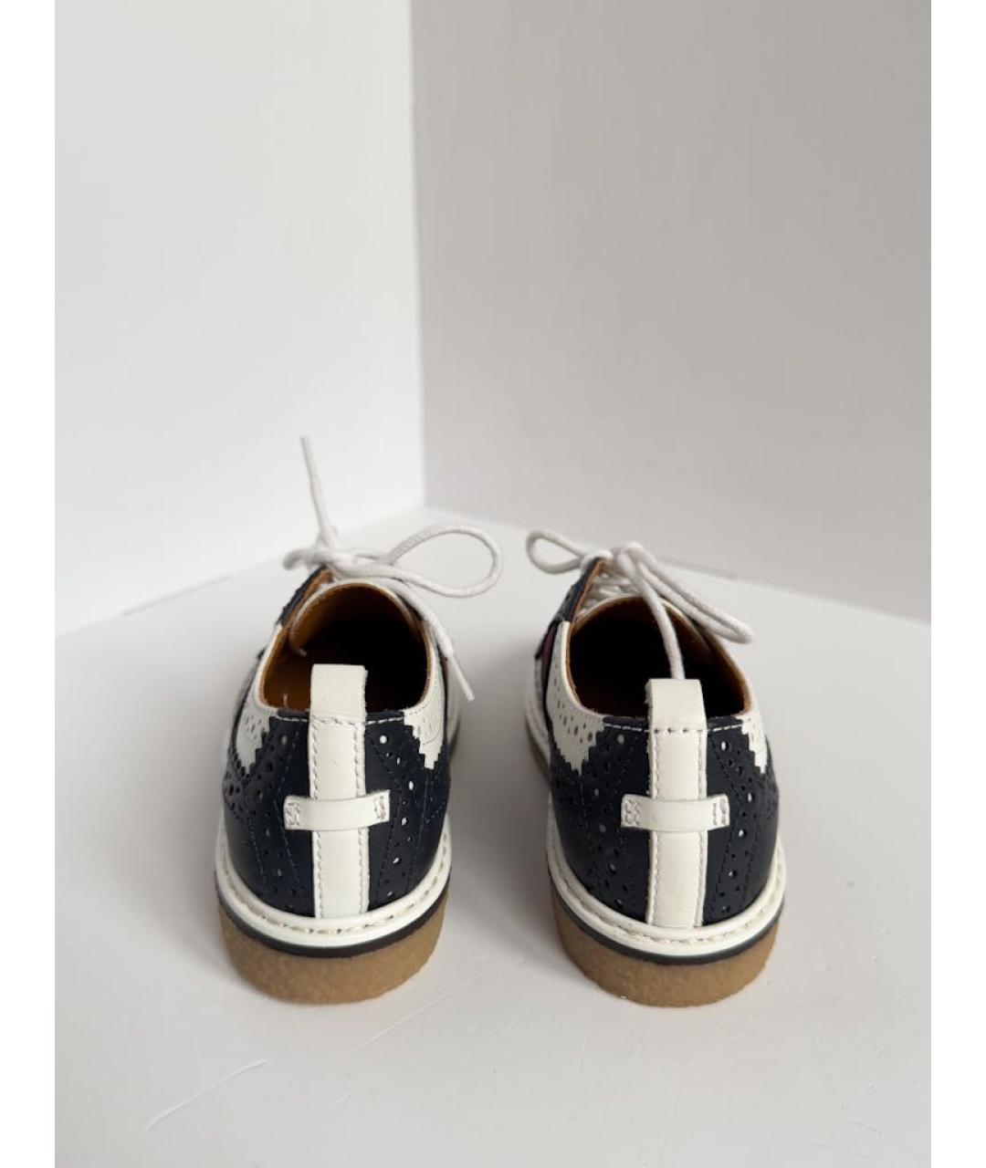 GUCCI KIDS Белые кожаные туфли, фото 5