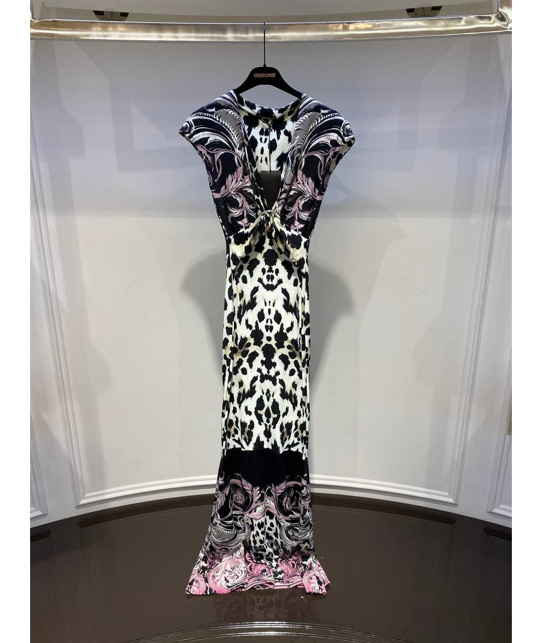 ROBERTO CAVALLI Мульти полиамидовое платье, фото 4