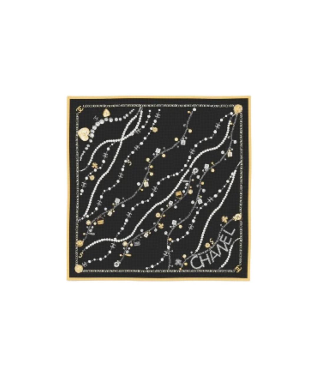 CHANEL Черный шарф, фото 2