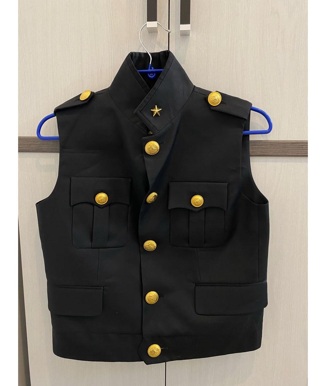 DSQUARED2 Темно-синий шерстяной жилет, фото 6