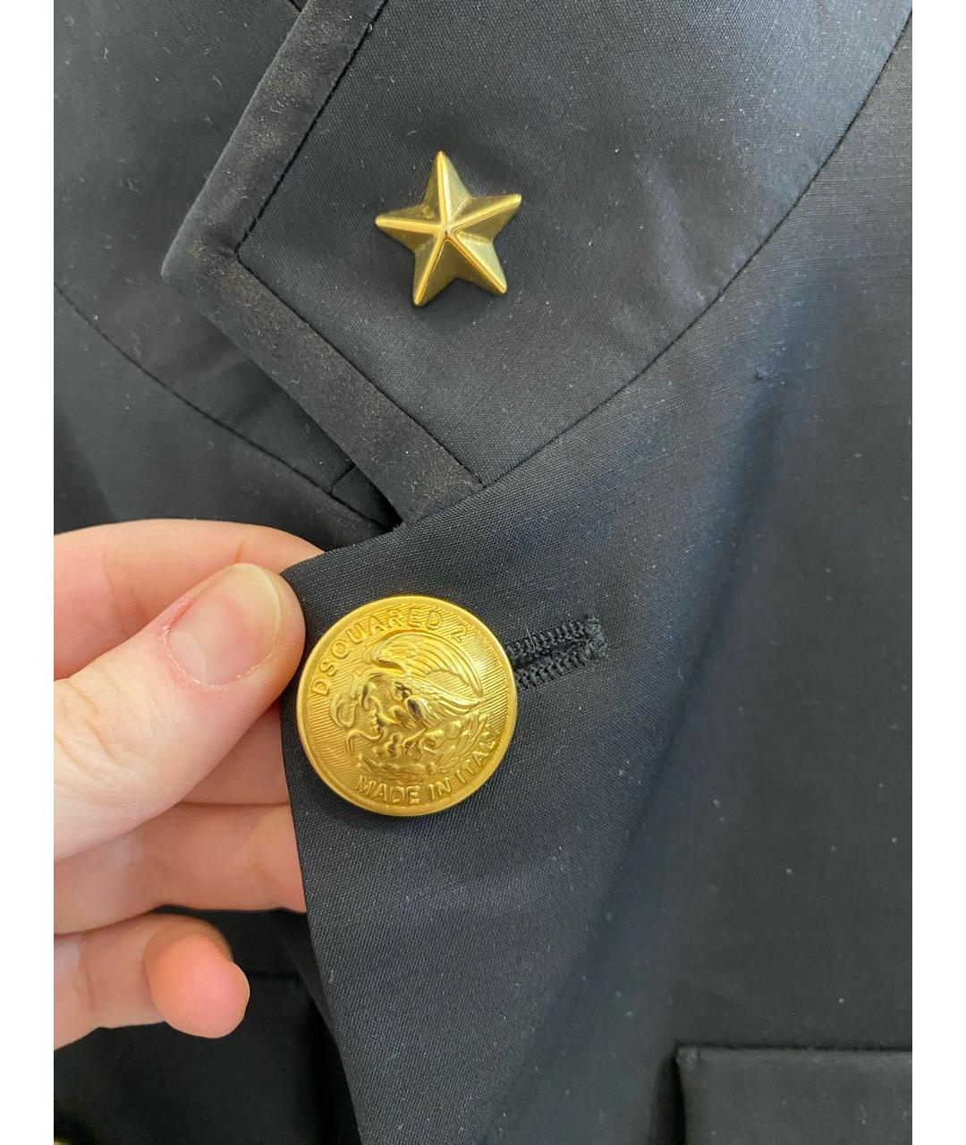 DSQUARED2 Темно-синий шерстяной жилет, фото 5