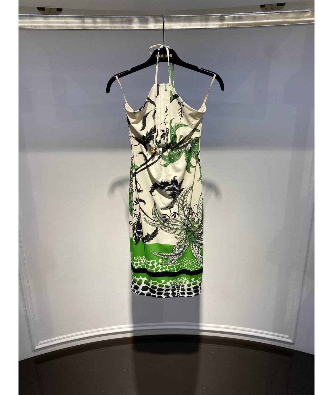 ROBERTO CAVALLI Мульти полиамидовое платье, фото 4