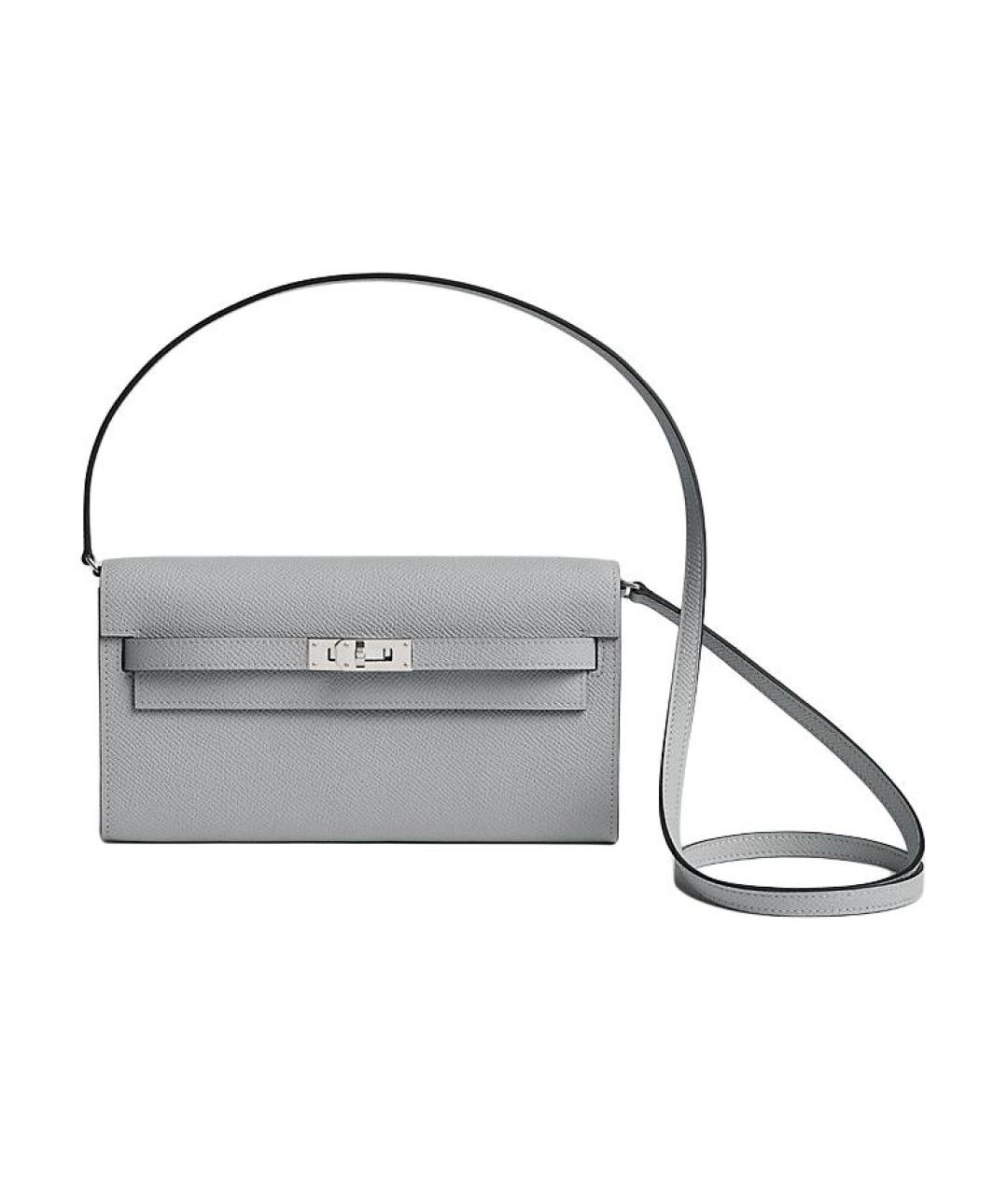 HERMES Серый кожаный кошелек, фото 1