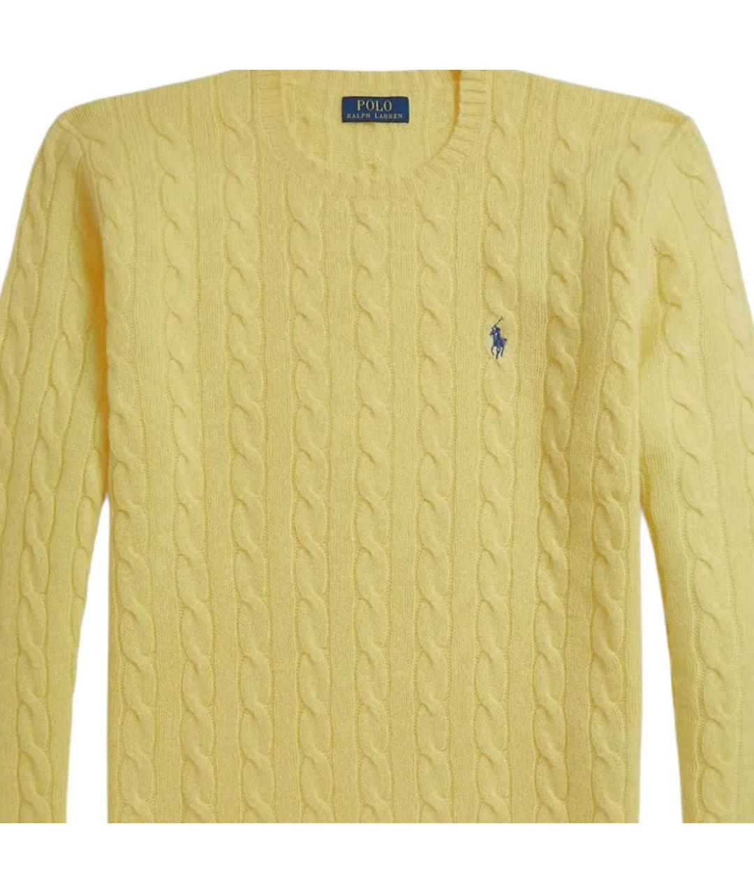 POLO RALPH LAUREN Желтый шерстяной джемпер / свитер, фото 4