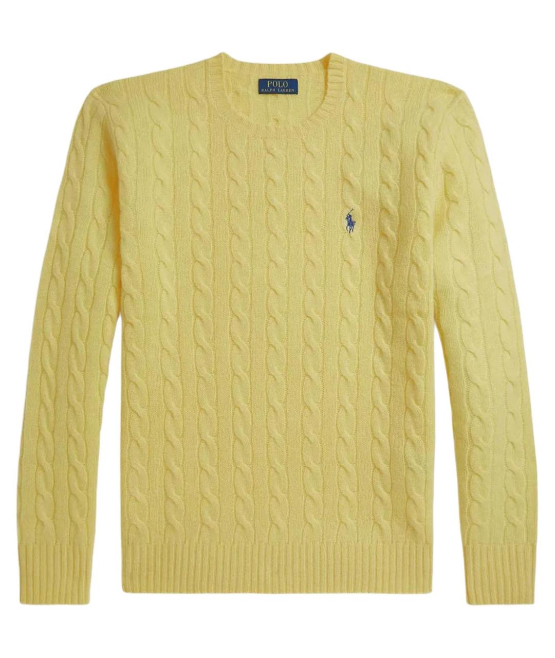 POLO RALPH LAUREN Желтый шерстяной джемпер / свитер, фото 1