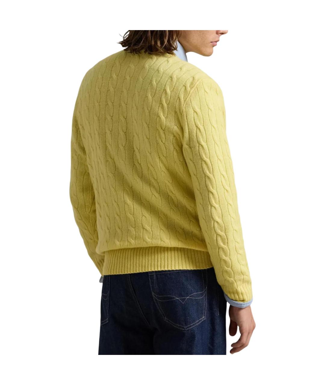POLO RALPH LAUREN Желтый шерстяной джемпер / свитер, фото 3