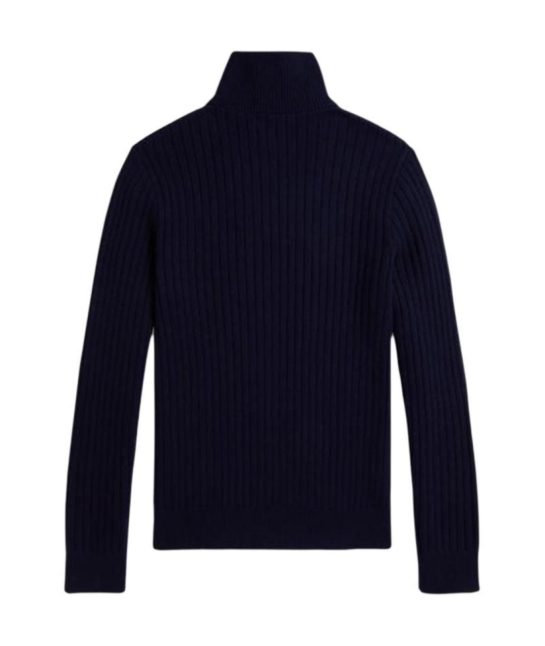 POLO RALPH LAUREN Темно-синий шерстяной джемпер / свитер, фото 2