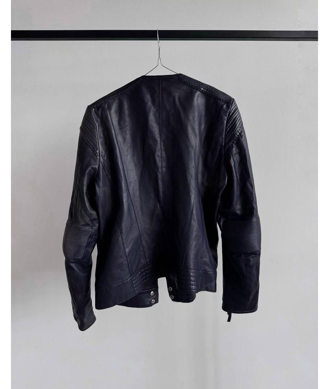 ROBERTO CAVALLI Фиолетовая кожаная куртка, фото 2