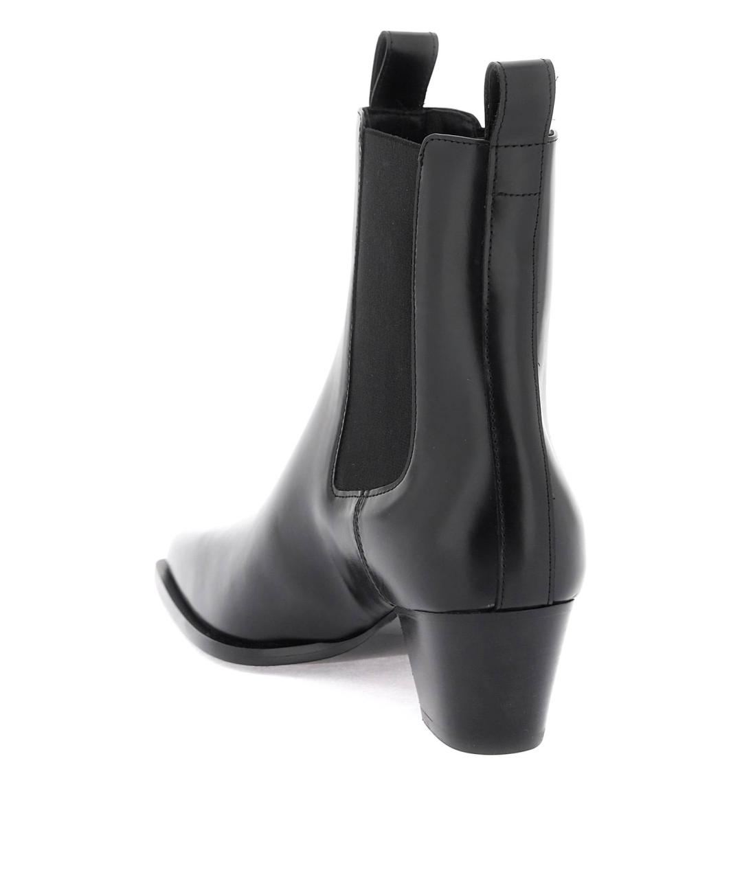 TOTEME Черные кожаные ботильоны, фото 4