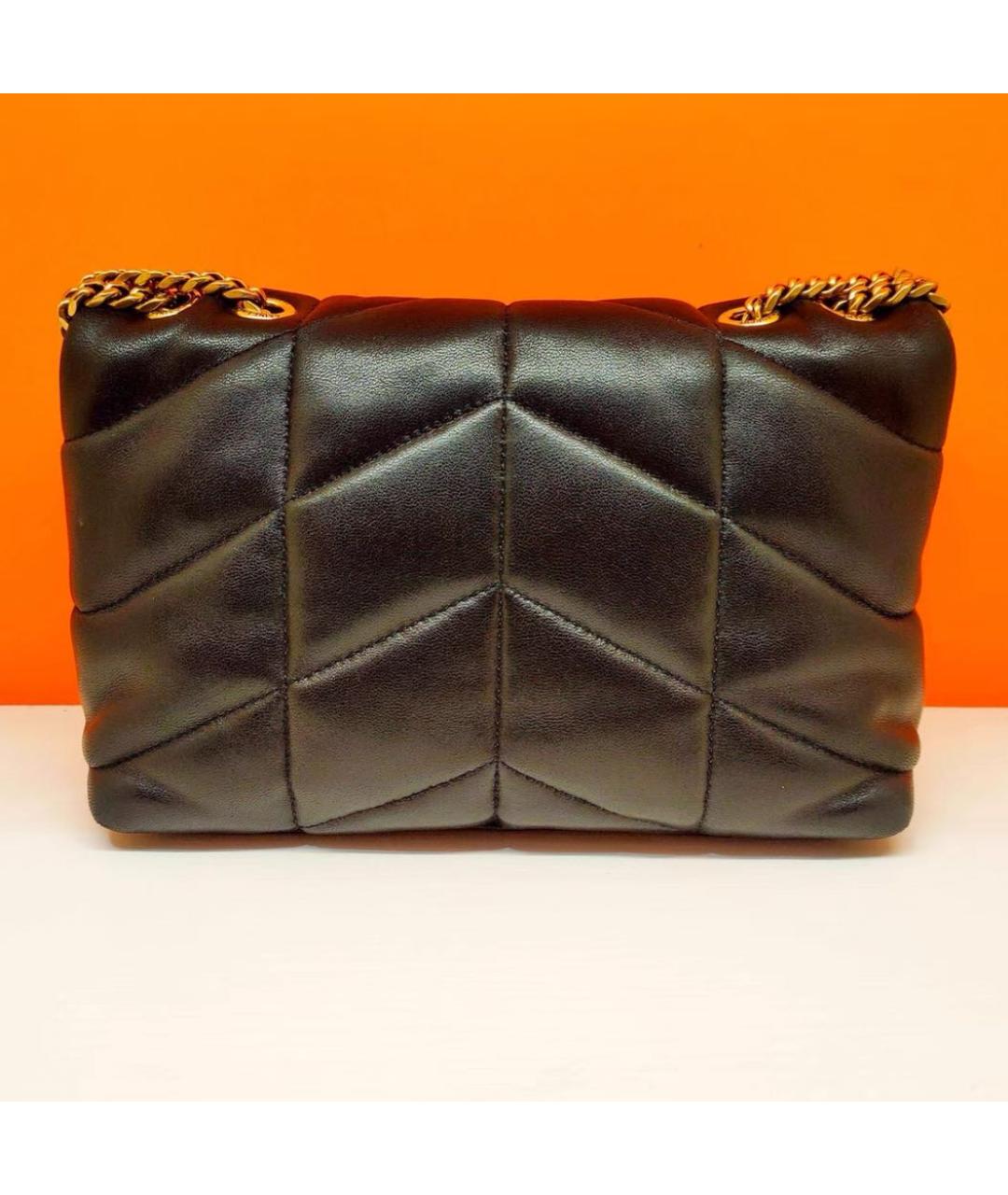 SAINT LAURENT Черная кожаная сумка через плечо, фото 3