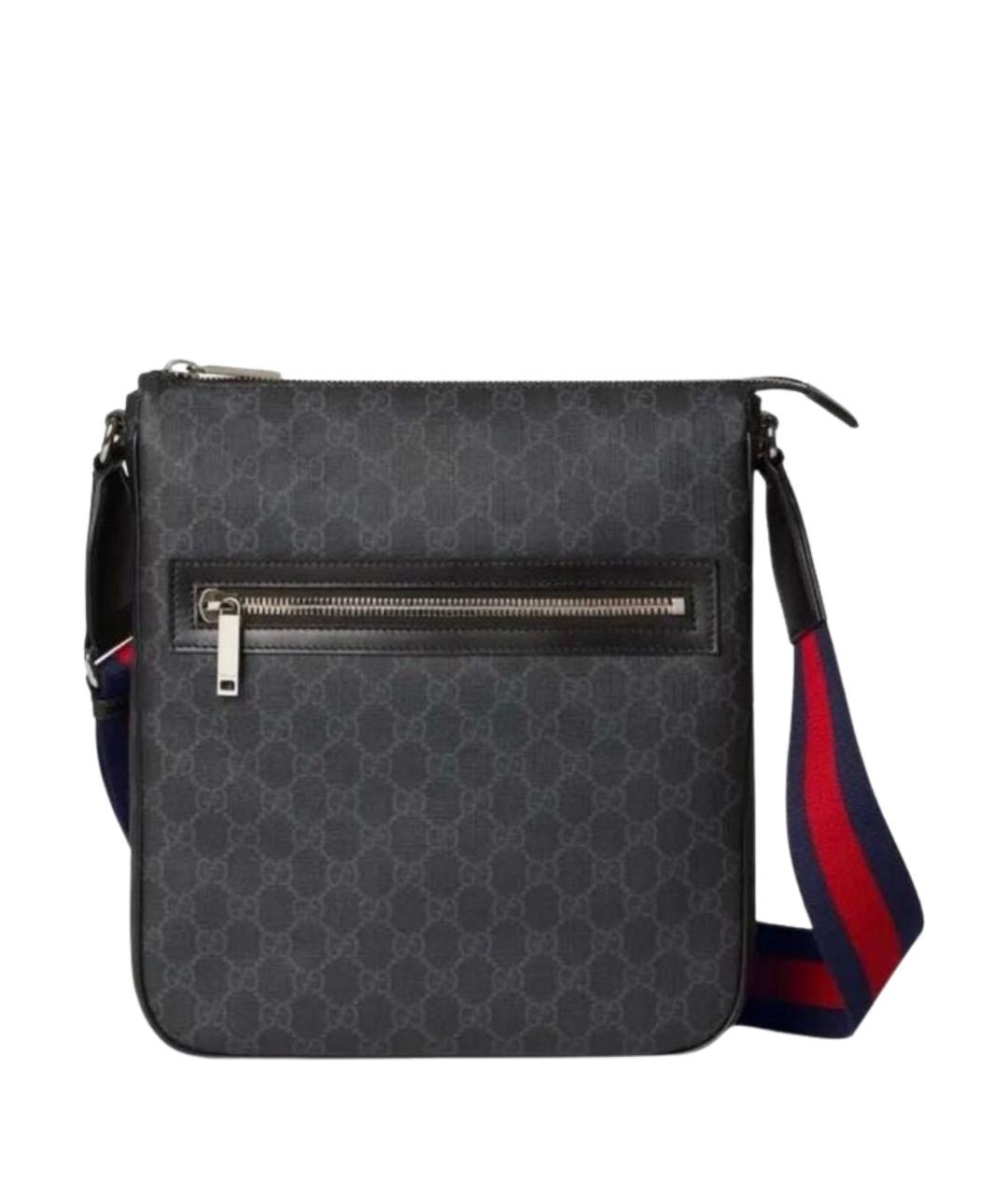 GUCCI Черная кожаная сумка на плечо, фото 1