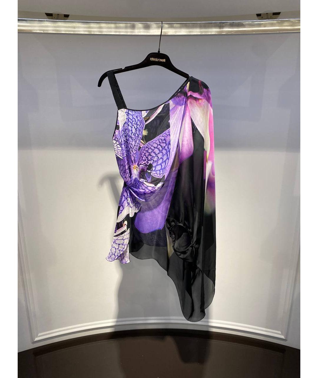 ROBERTO CAVALLI Мульти шелковая туника, фото 4