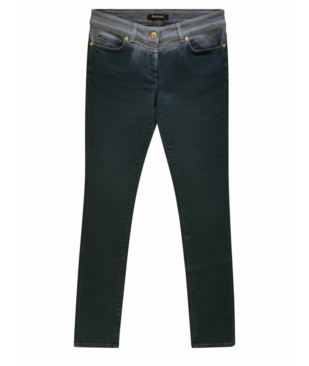 ROBERTO CAVALLI Синие хлопковые прямые джинсы, фото 1