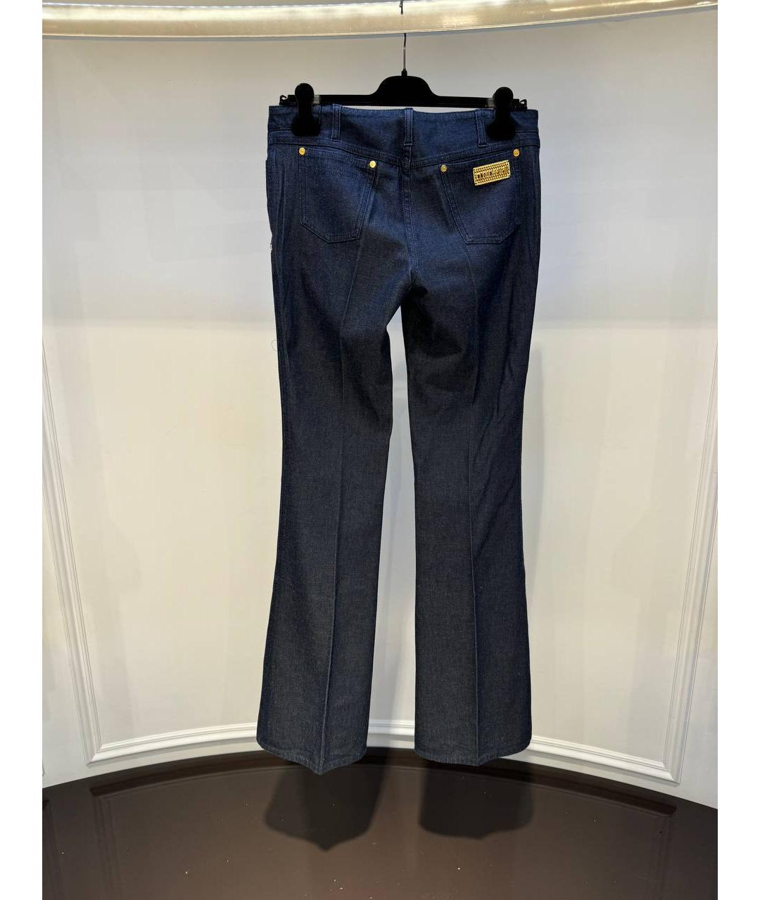 ROBERTO CAVALLI Синие хлопковые прямые джинсы, фото 3