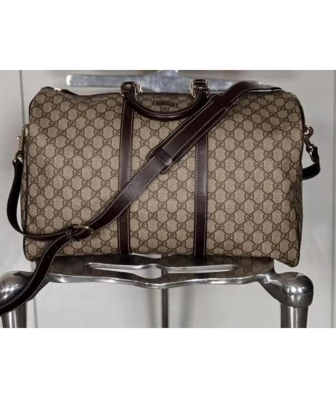 GUCCI Бежевая дорожная/спортивная сумка, фото 7