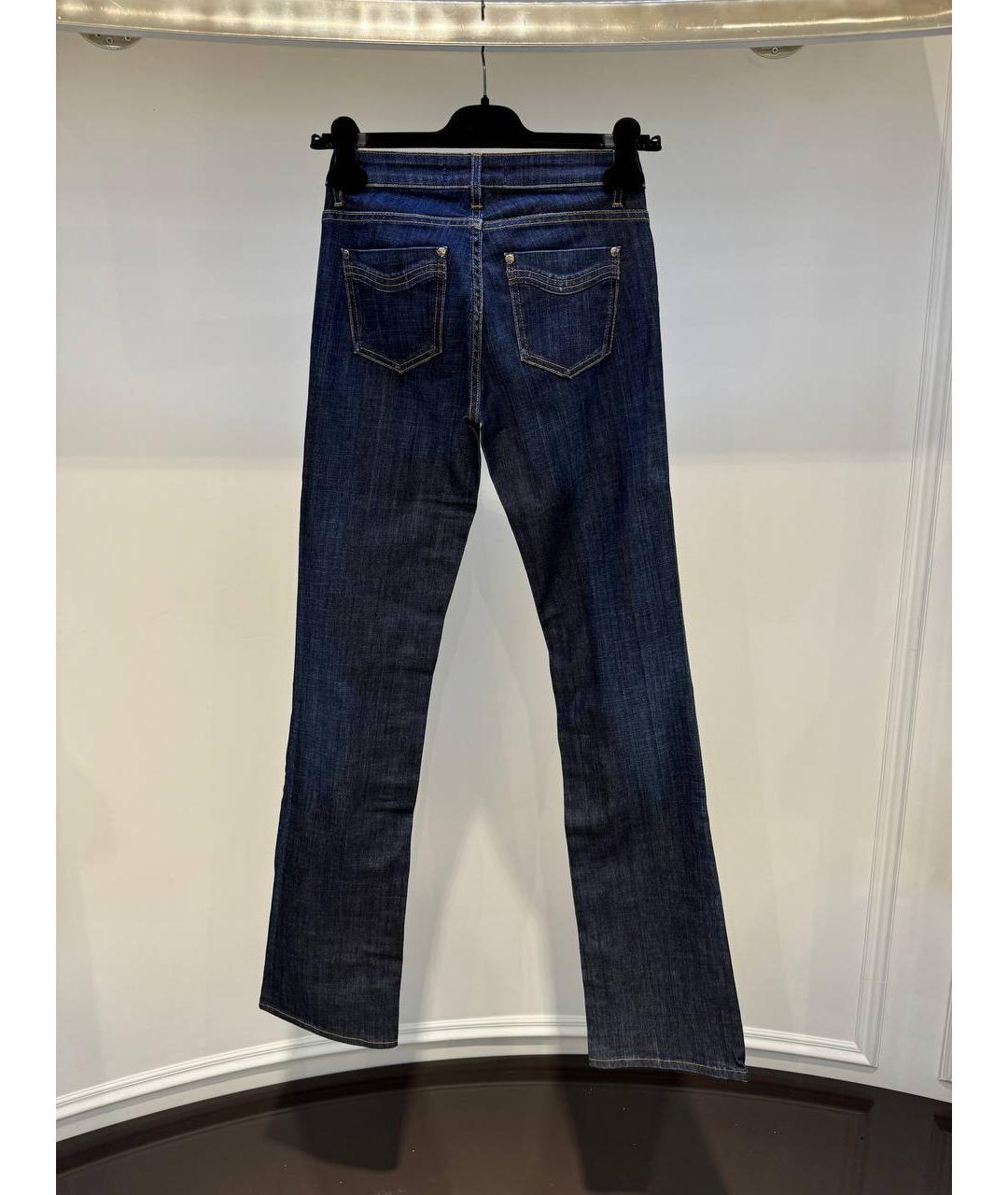 ROBERTO CAVALLI Синие хлопковые прямые джинсы, фото 3