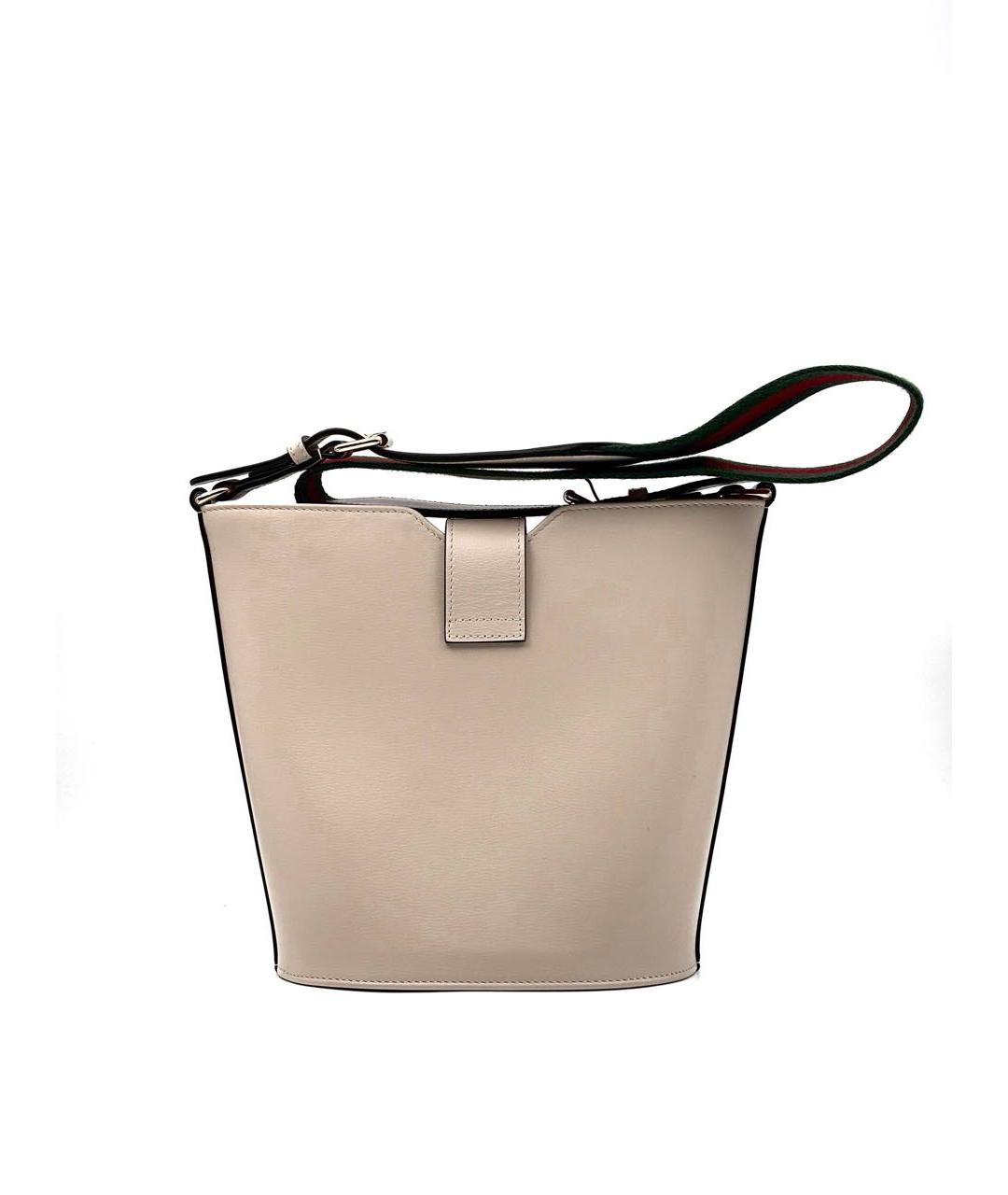 GUCCI Бежевая кожаная сумка через плечо, фото 2