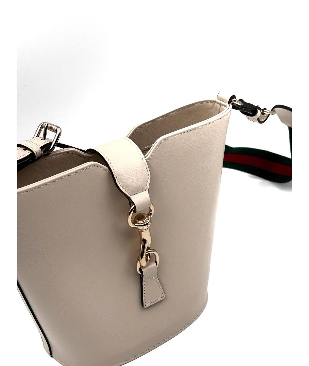 GUCCI Бежевая кожаная сумка через плечо, фото 3