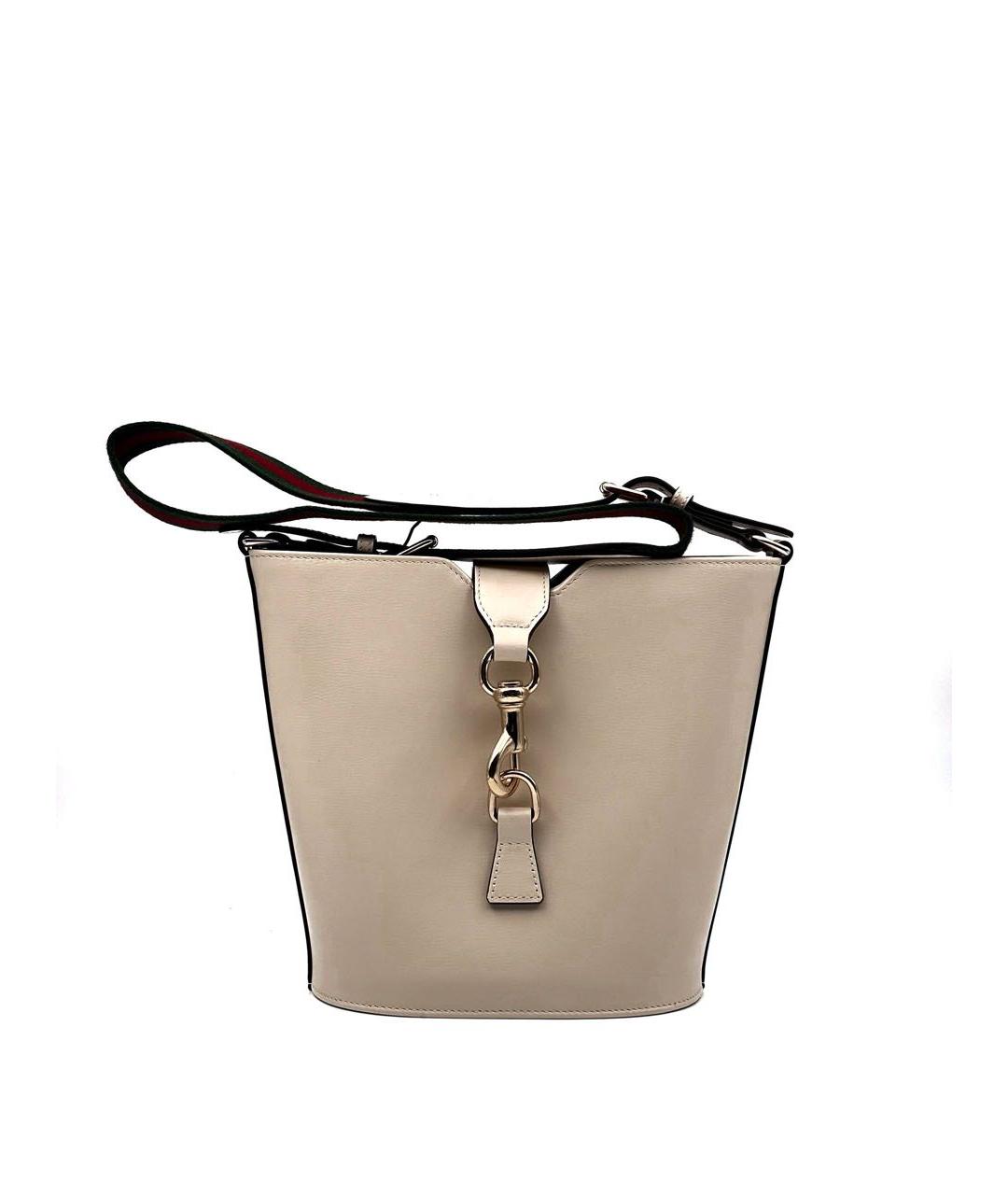 GUCCI Бежевая кожаная сумка через плечо, фото 6