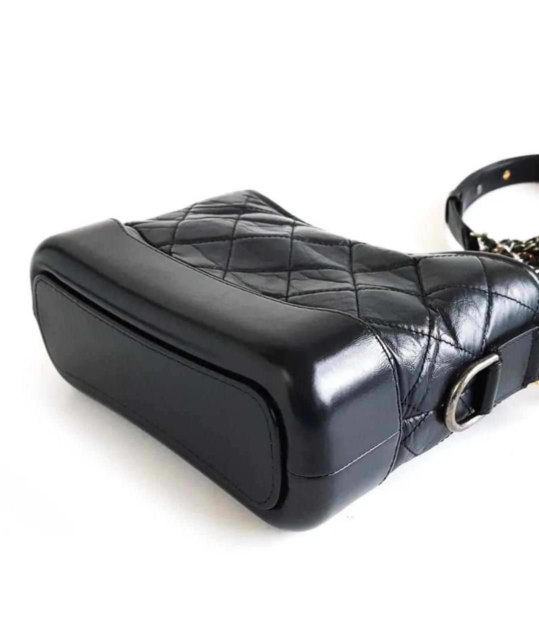 CHANEL Черная кожаная сумка через плечо, фото 6
