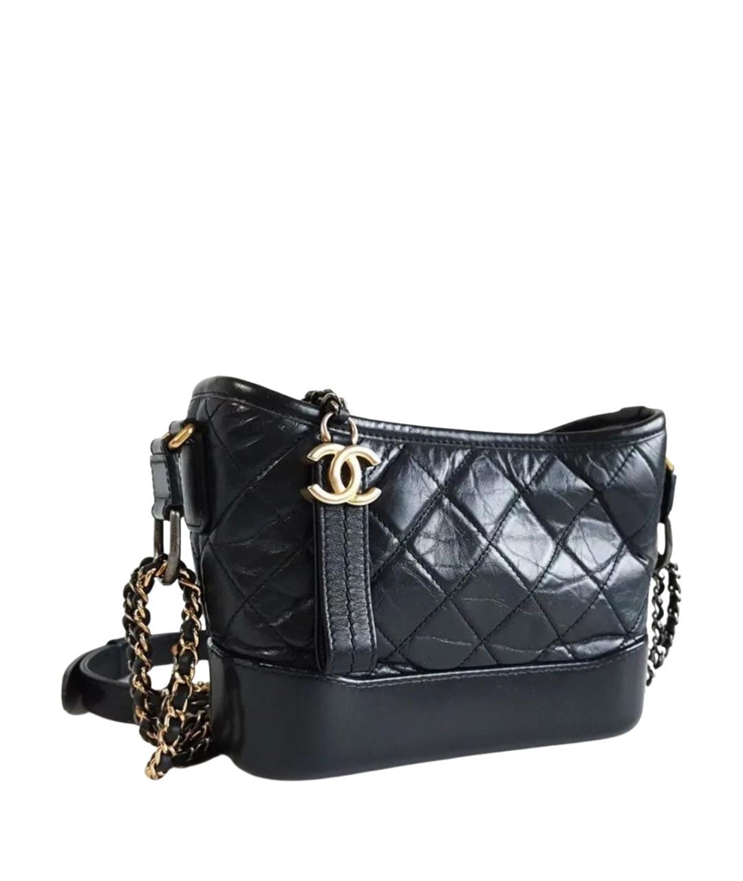 CHANEL Черная кожаная сумка через плечо, фото 1
