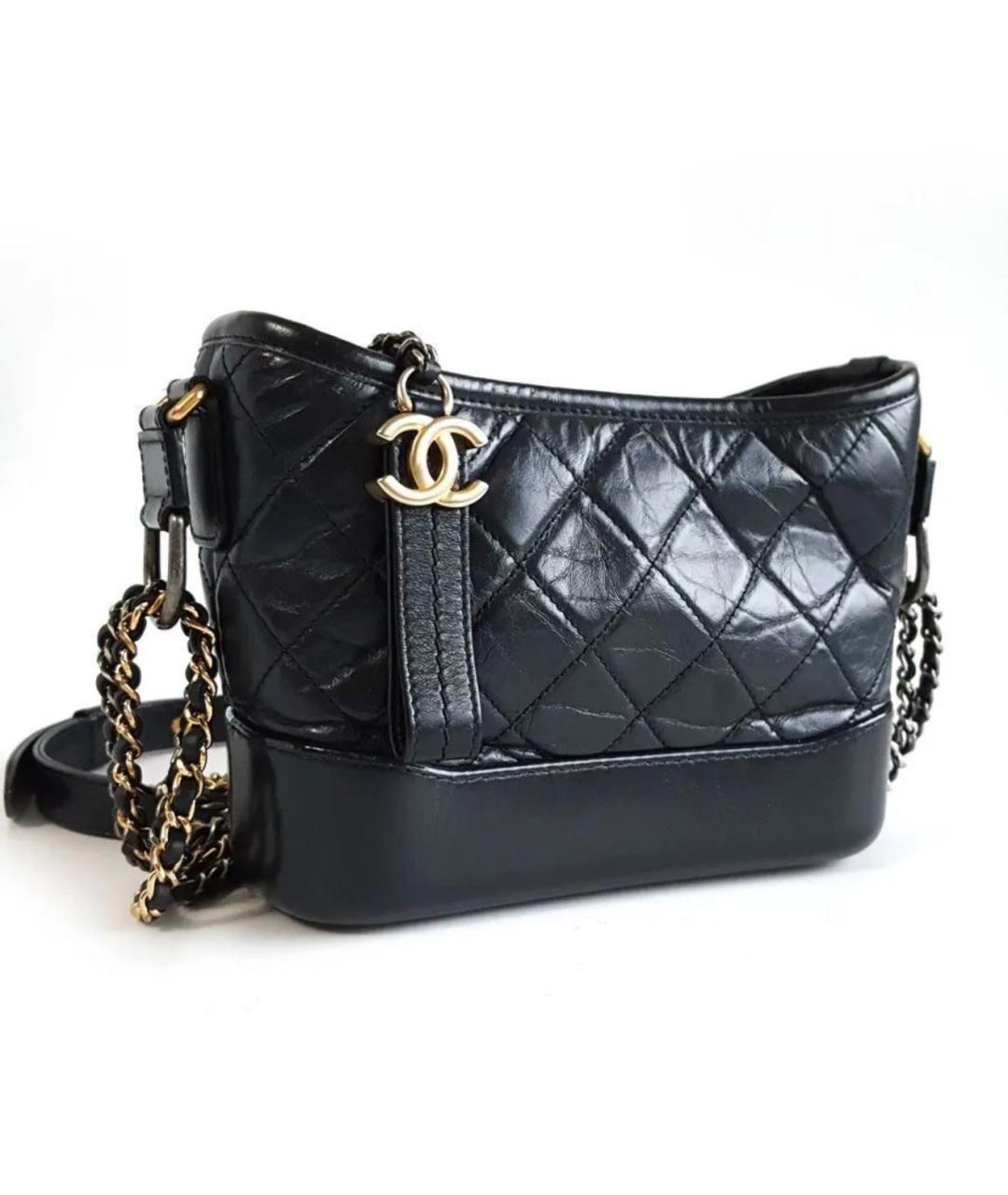 CHANEL Черная кожаная сумка через плечо, фото 7