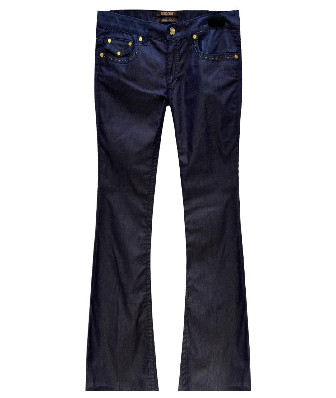 ROBERTO CAVALLI Синие хлопковые джинсы клеш, фото 1