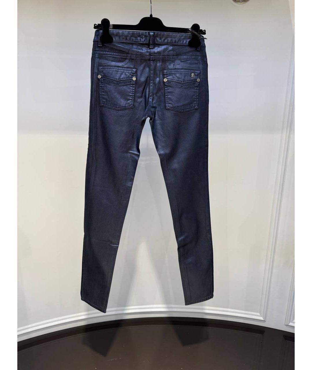 ROBERTO CAVALLI Синие хлопковые джинсы слим, фото 3