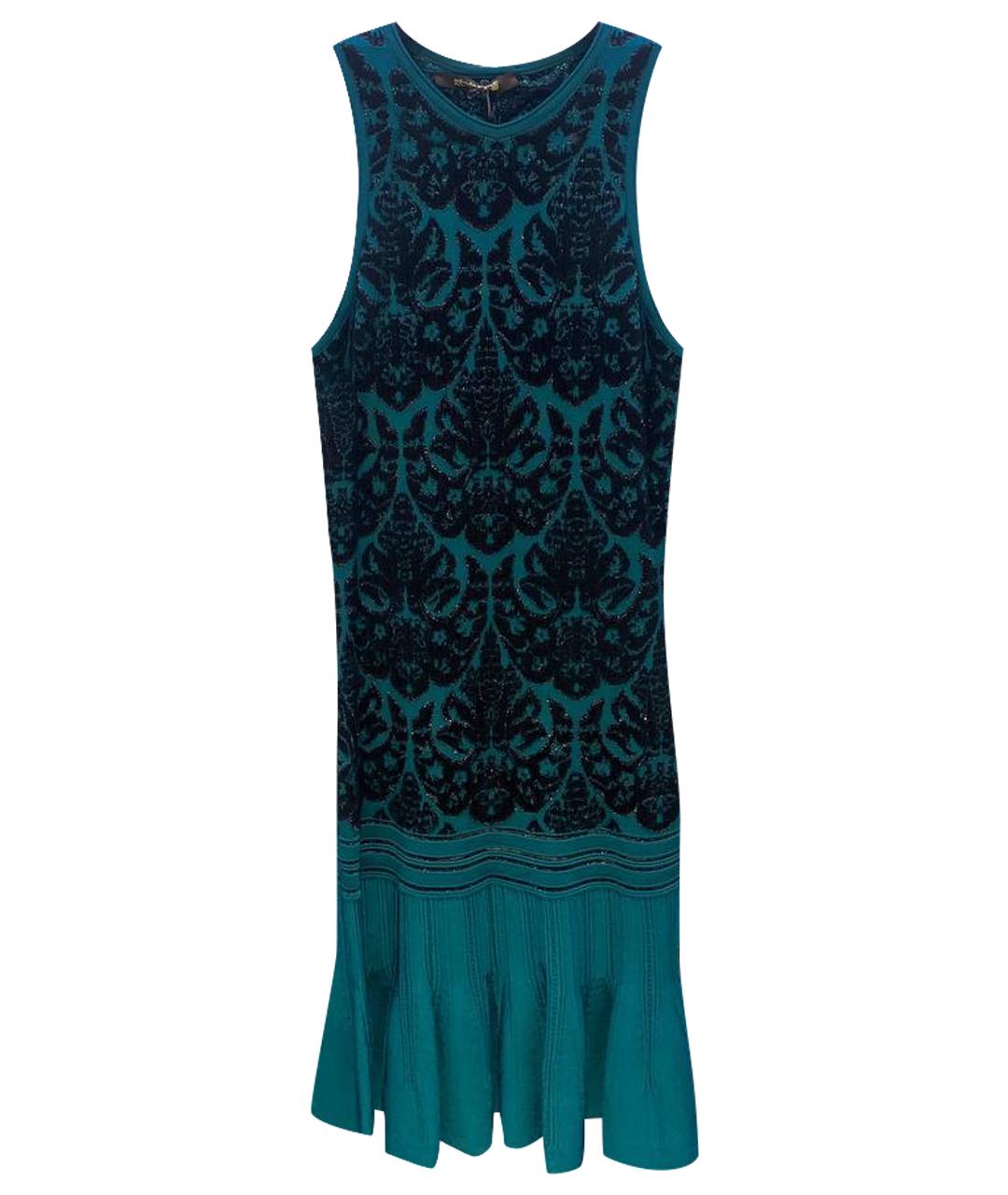 ROBERTO CAVALLI Бирюзовое вискозное платье, фото 1