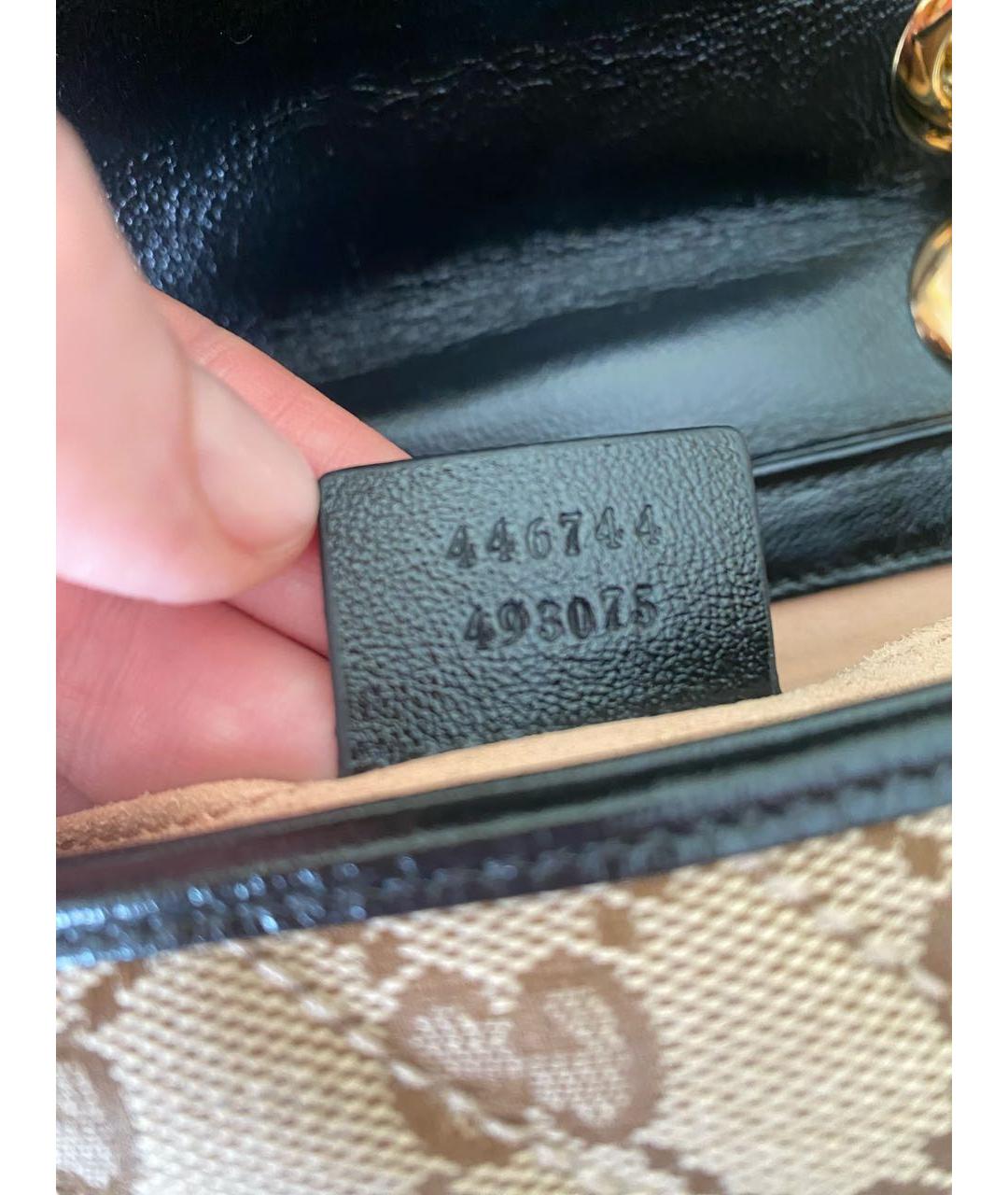 GUCCI Бежевая тканевая сумка через плечо, фото 6