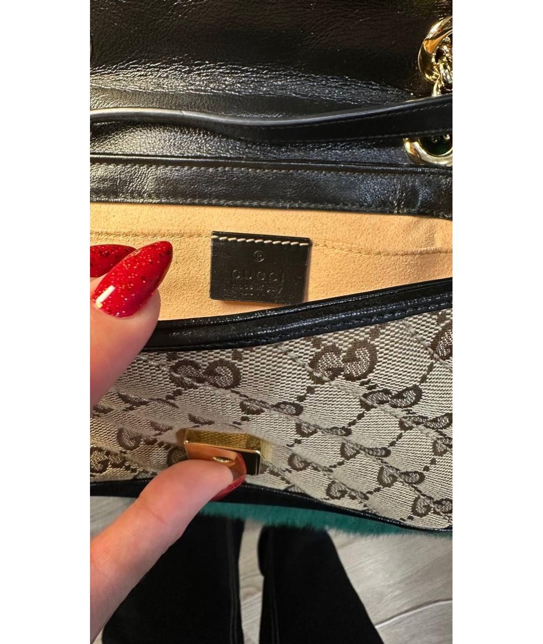 GUCCI Бежевая тканевая сумка через плечо, фото 4