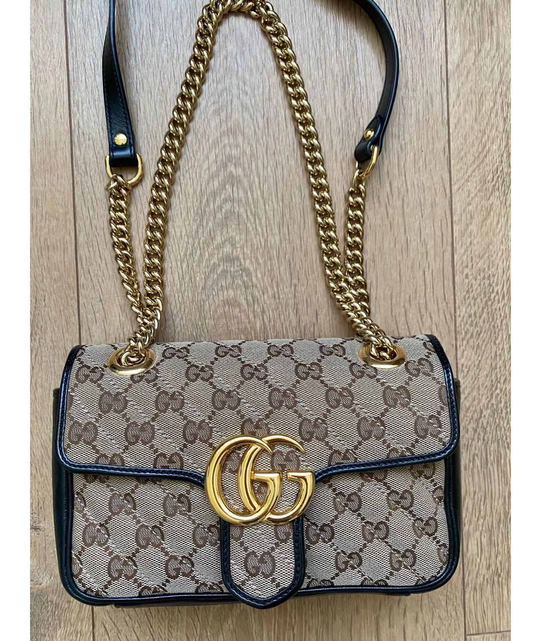 GUCCI Бежевая тканевая сумка через плечо, фото 2