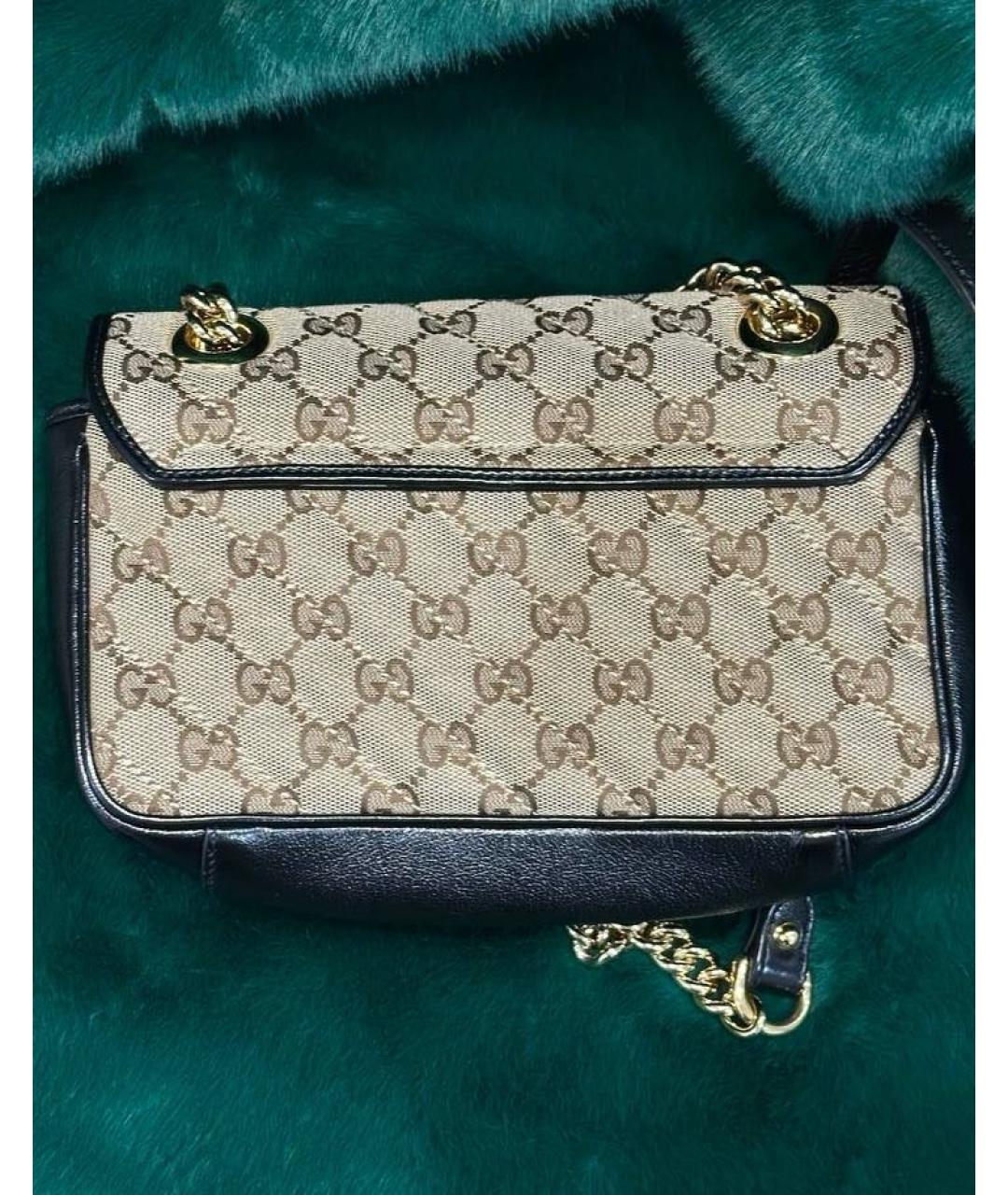 GUCCI Бежевая тканевая сумка через плечо, фото 2