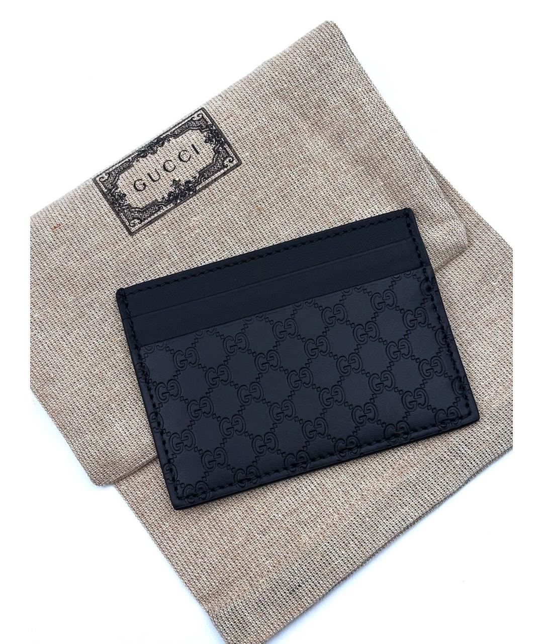 GUCCI Черный кожаный кардхолдер, фото 3