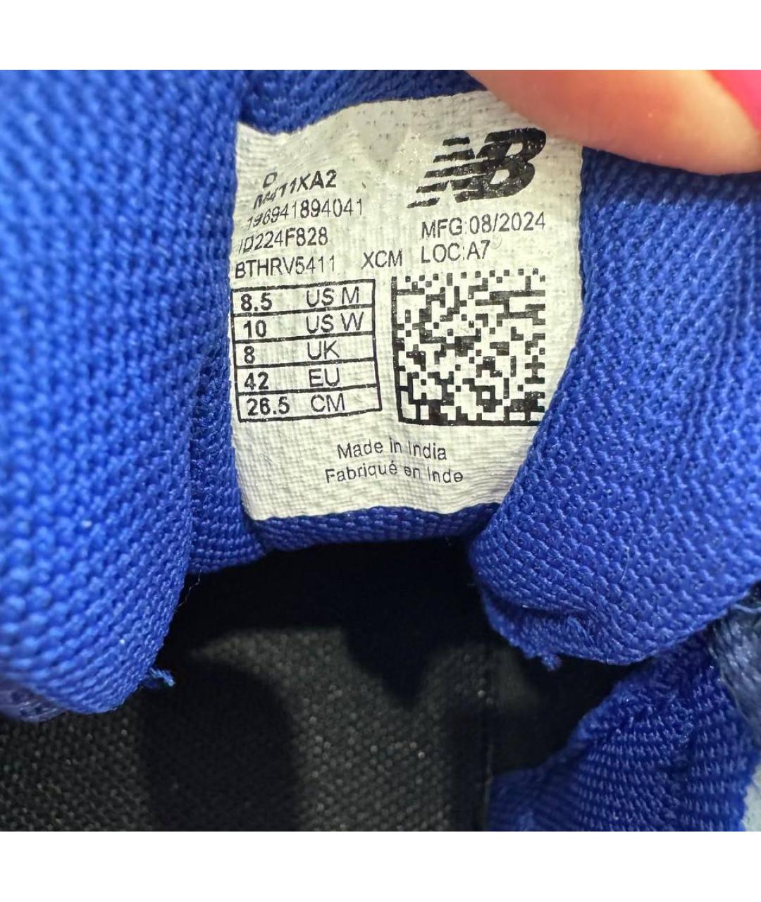 NEW BALANCE Синие текстильные низкие кроссовки / кеды, фото 5