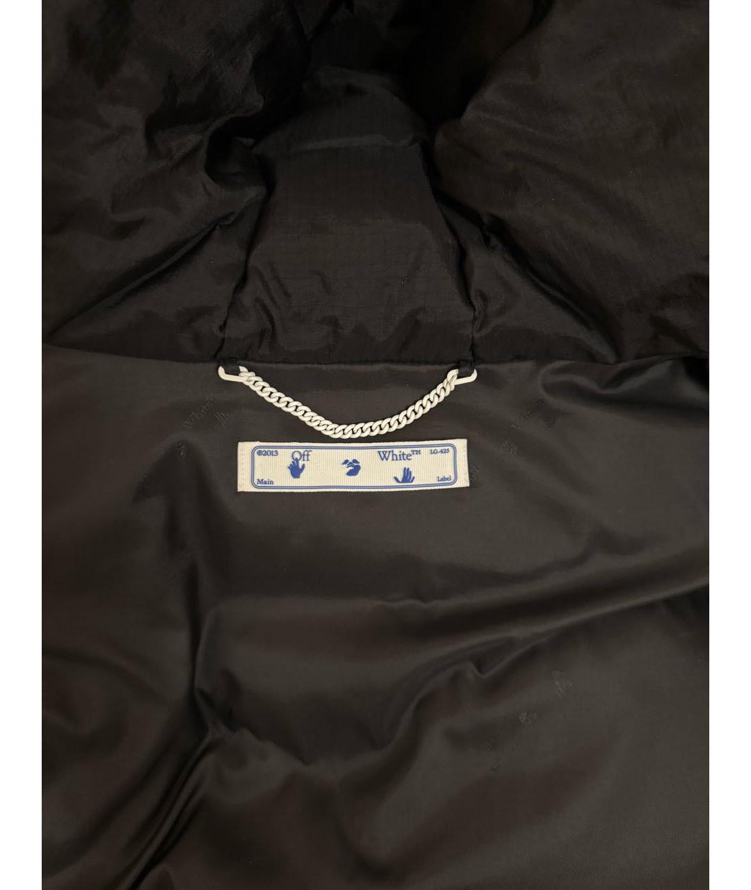 OFF-WHITE Черный полиамидовый пуховик, фото 3