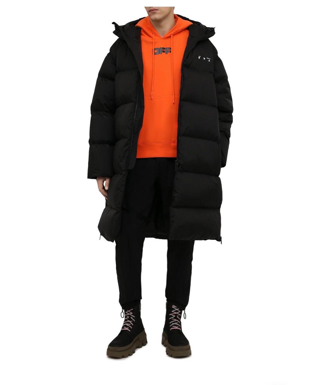 OFF-WHITE Черный полиамидовый пуховик, фото 5