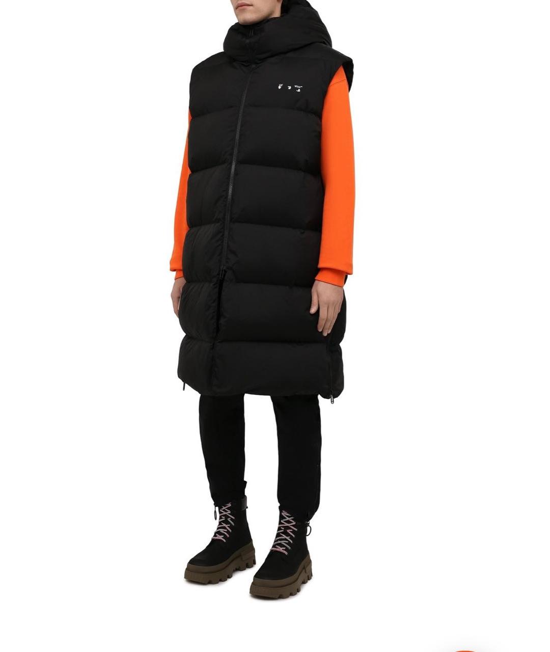 OFF-WHITE Черный полиамидовый пуховик, фото 4