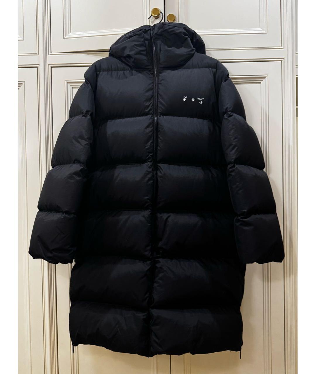 OFF-WHITE Черный полиамидовый пуховик, фото 6