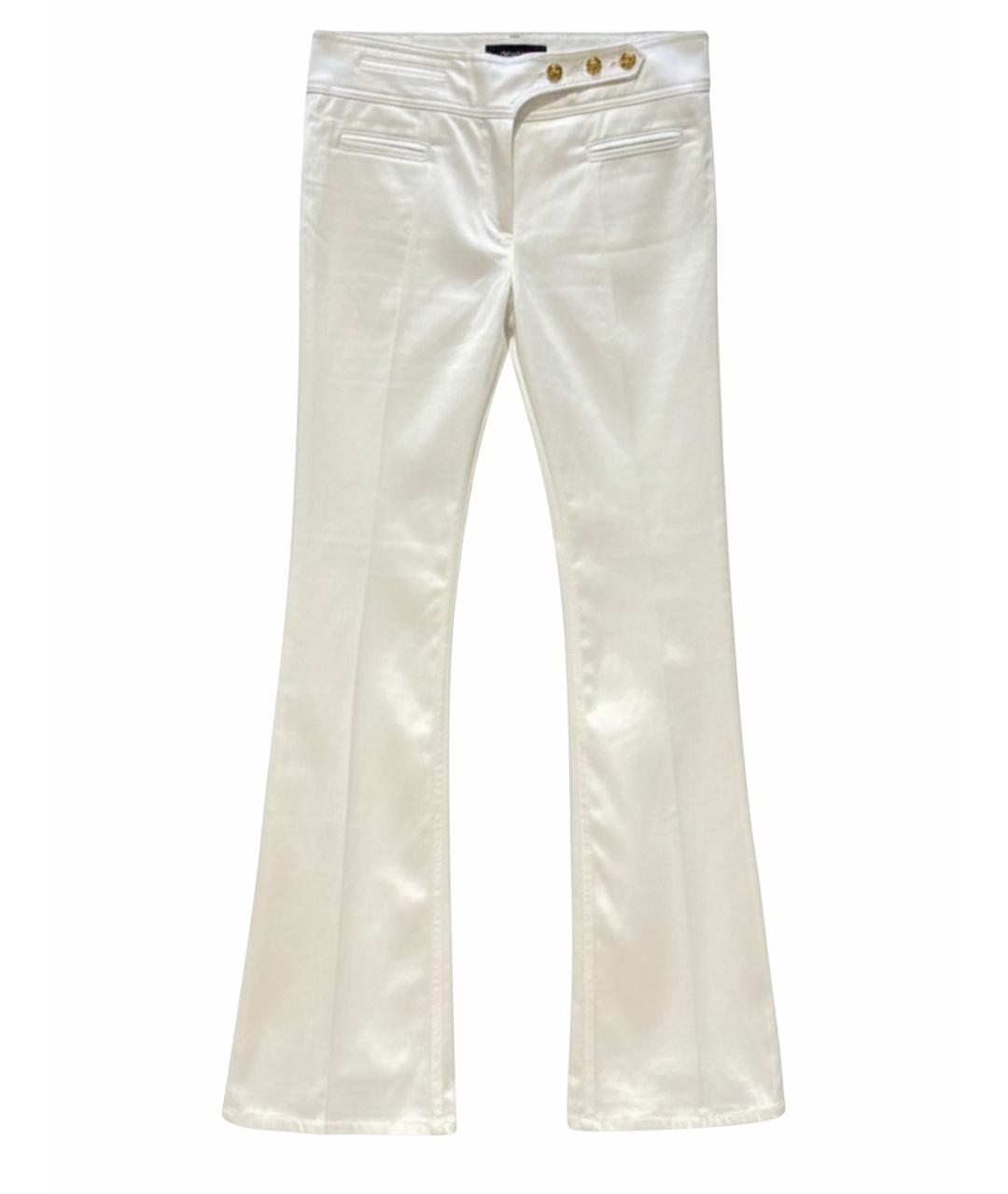 ROBERTO CAVALLI Белые хлопковые джинсы клеш, фото 1