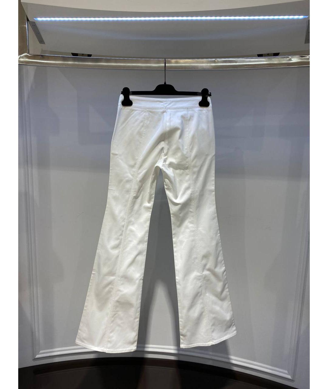 ROBERTO CAVALLI Белые хлопковые джинсы клеш, фото 3