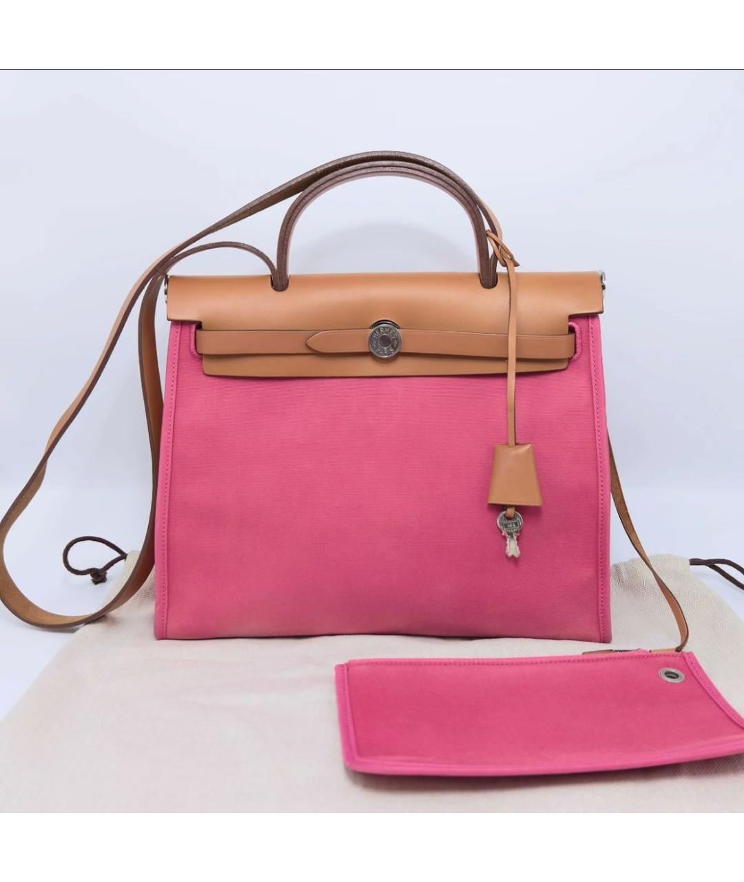 HERMES Розовая сумка с короткими ручками, фото 5