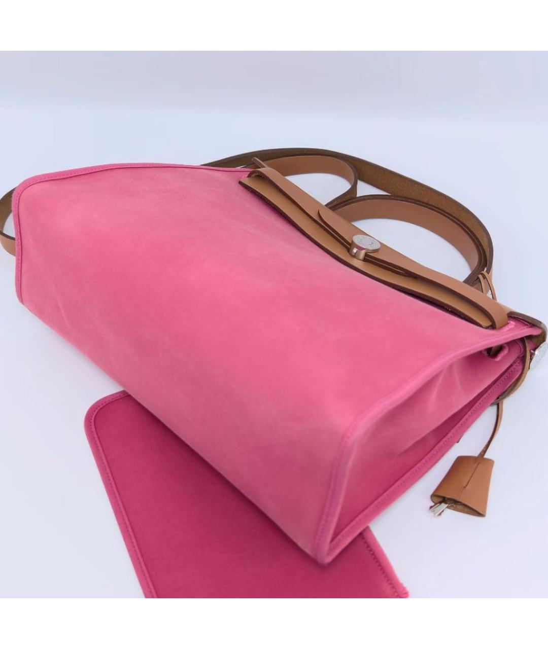 HERMES Розовая сумка с короткими ручками, фото 3