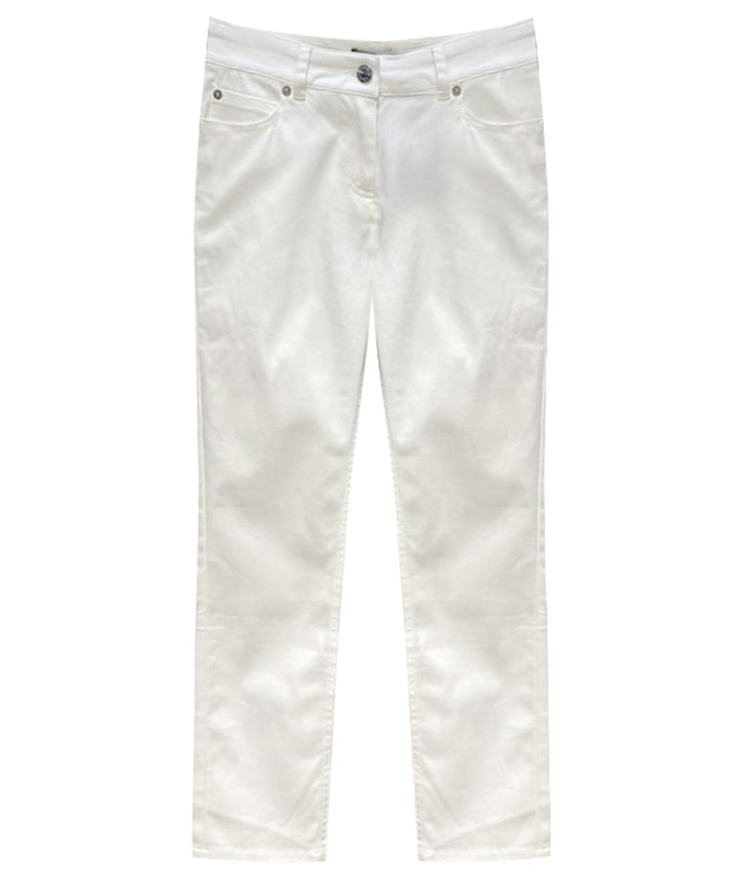 ROBERTO CAVALLI Белые хлопковые прямые джинсы, фото 1