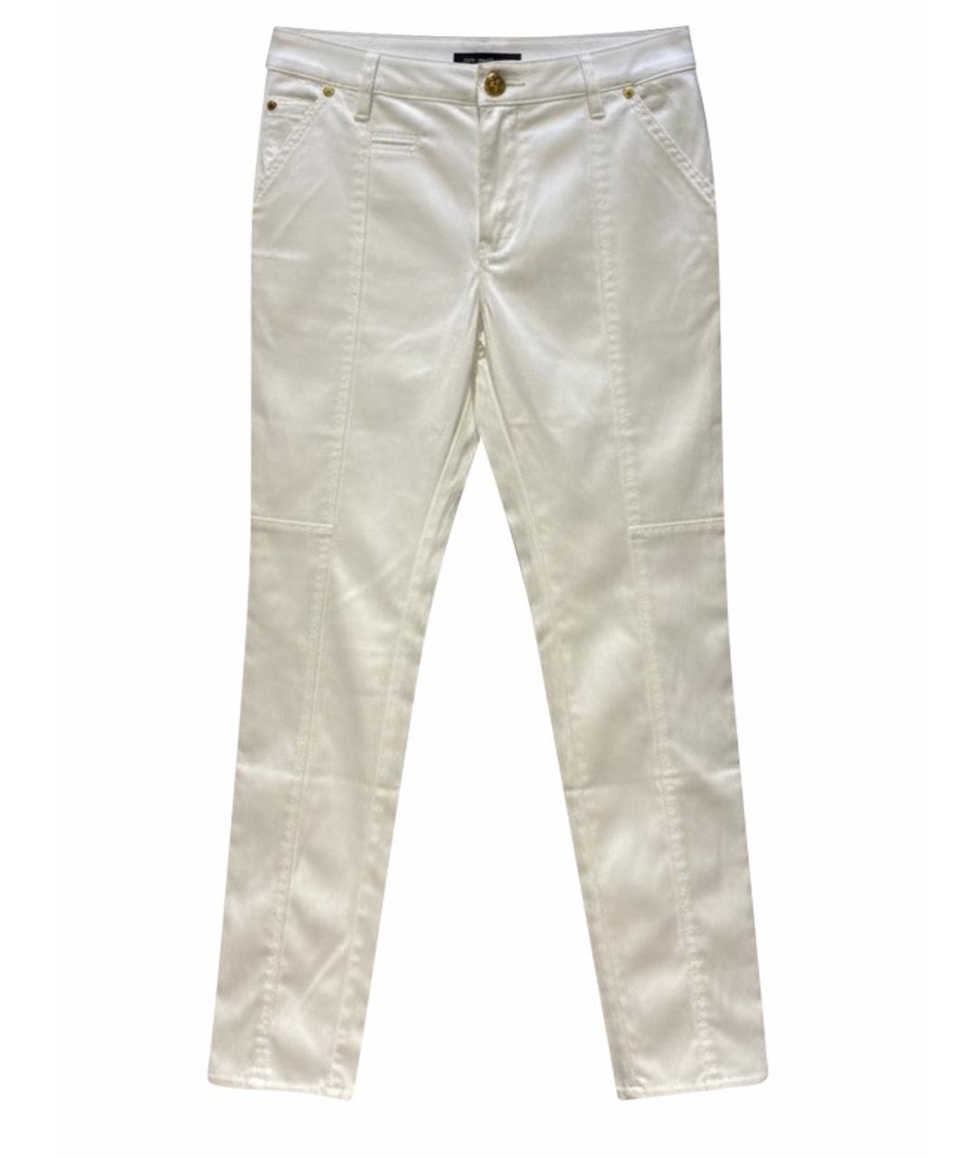 ROBERTO CAVALLI Белые хлопковые прямые джинсы, фото 1